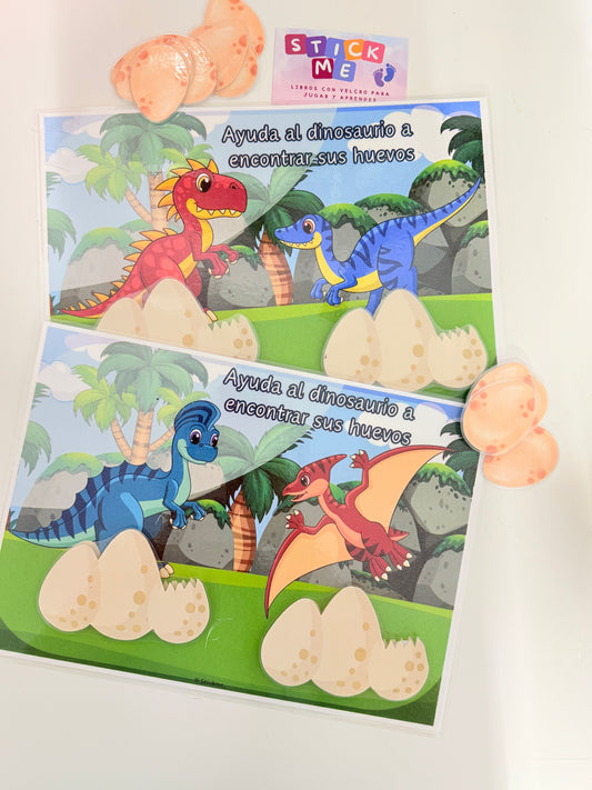 Ayuda al dinosaurio encontrar sus huevos